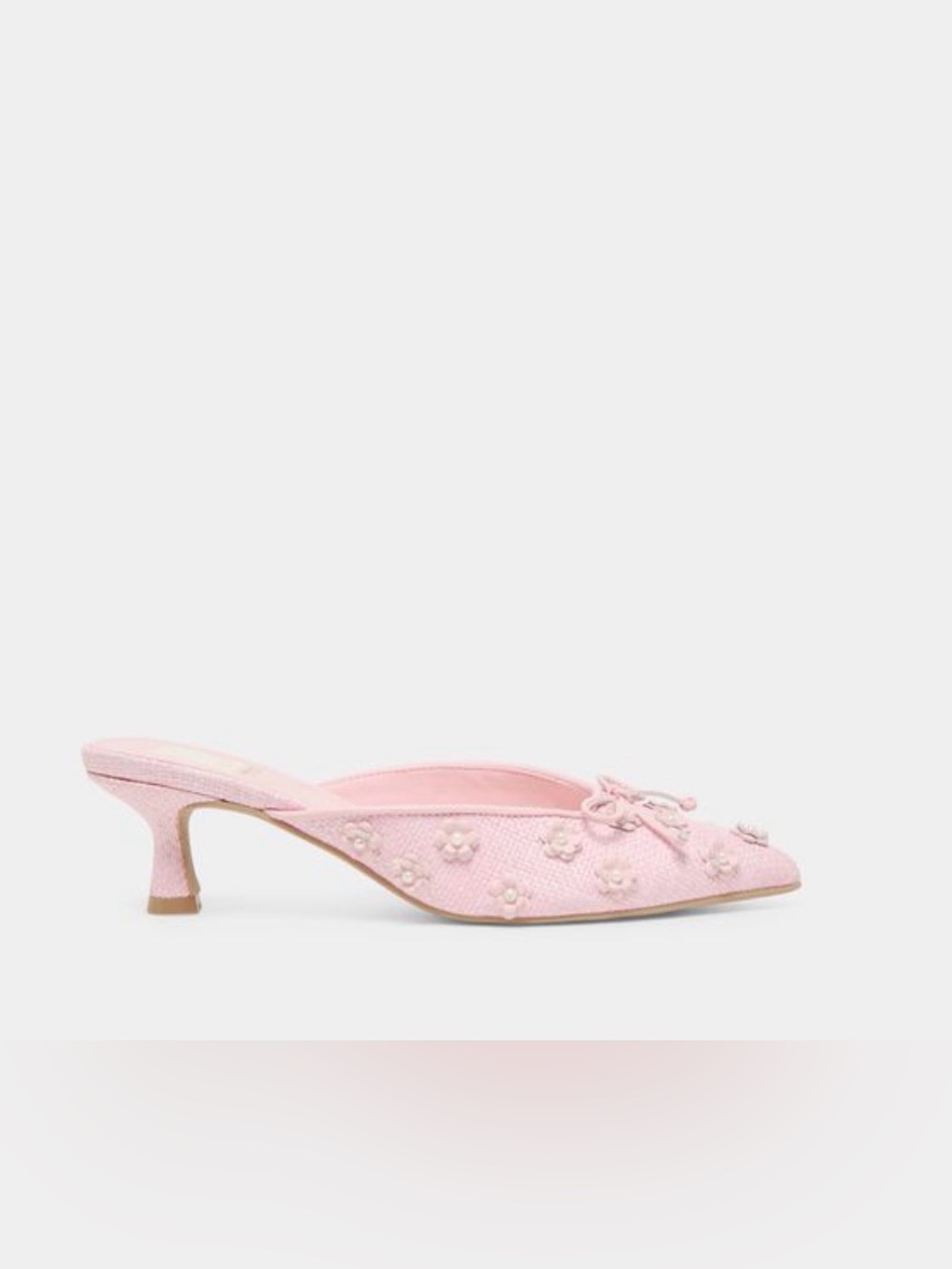 CAMILO X BYRDIE GOLF HEELS PINK RAFFIA